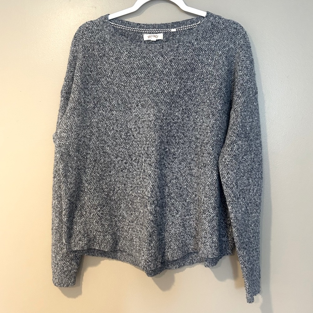 3/$25 cozy fatface cotton knit sweater classic winter cabincore granola crewneck